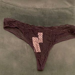 Eres black lace thong with lace trim - new with tags